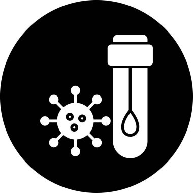Test tübü simgesi, vektör illüstrasyonu