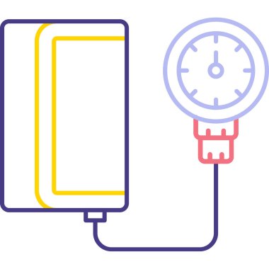 Akıllı saat. Web simgesi basit illüstrasyon