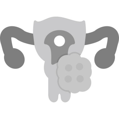 İnsan göğüs kanseri ikonu, vektör çizimi. sağlık hizmeti kavramı