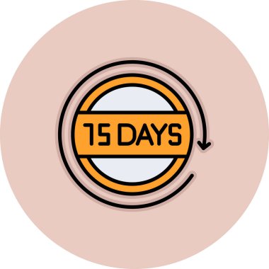 41 günlük geri sayım vektör simgesi tasarımı.