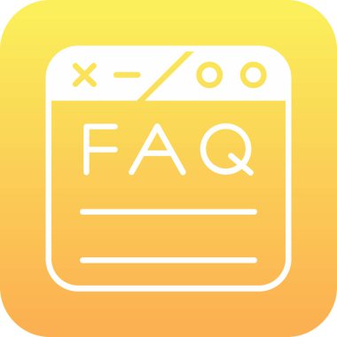 soru ve faq simgesi, vektör illüstrasyonu