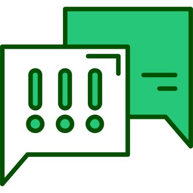 Sohbet simgesinin vektör illüstrasyonu