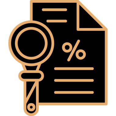 Bir belgeyle büyüteçin vektör çizimi