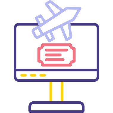 Havaalanı. Web simgesi basit tasarım