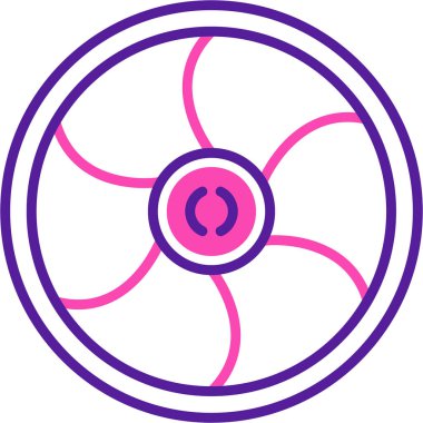 Dairesel bir simgenin vektör illüstrasyonu