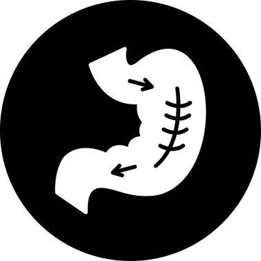 İnsan midesi sembol vektörü. İnsan midesi. izole edilmiş çizgi simgesi siyah illüstrasyon