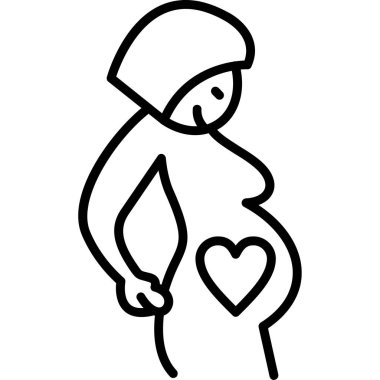 Hamile ve çocuklu kadın.