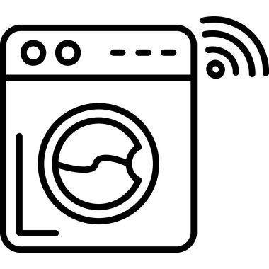 makine simgesi vektör çizgisi