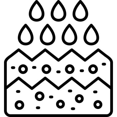 Pasta tatlı ikonu ana hatlarıyla