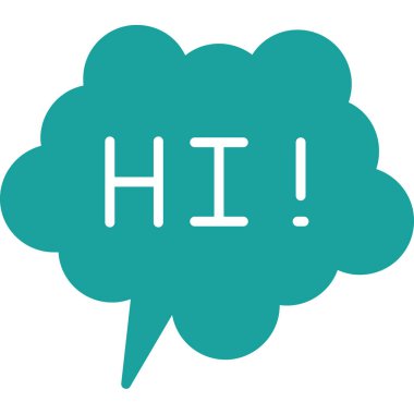 Merhaba konuşma balonu simgesi