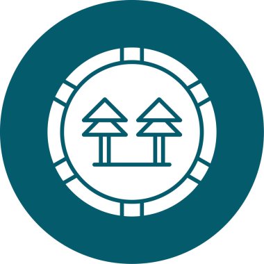 vektör dağ simgesi illüstrasyonu