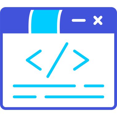 Doldurulmuş kod kodlama simgesi - taslak biçimi