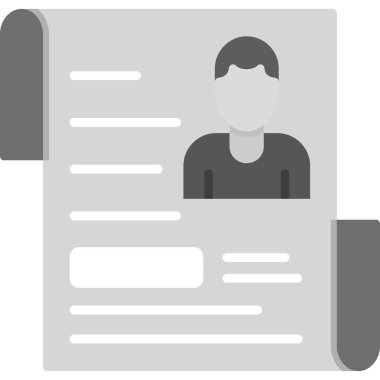 Business Man düz simgesi, vektör illüstrasyonu