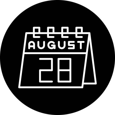 Takvim simgesinin vektör illüstrasyonu