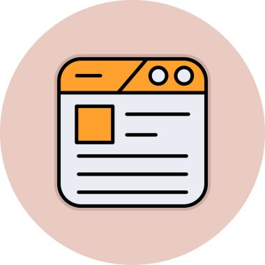 Gazete. Web simgesi basit illüstrasyon