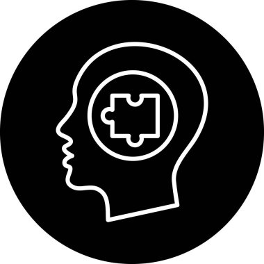 Beyin simgesi, vektör illüstrasyonu