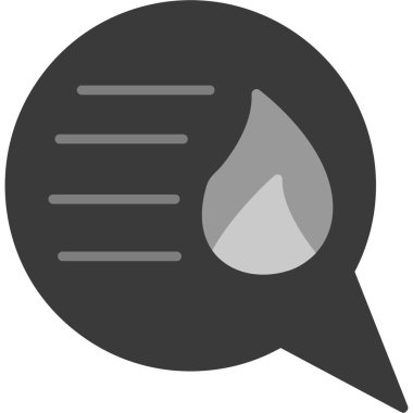 Dolu özet biçiminde sohbet baloncuğu mesaj simgesi