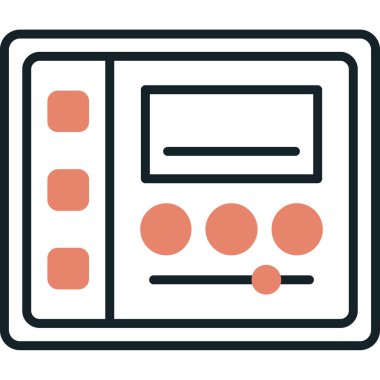 Tarayıcı. Web simgesi basit illüstrasyon