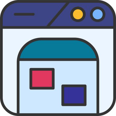 Web simgesi vektör illüstrasyonu