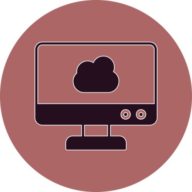 Bulut hesaplama simgesi. vektör illüstrasyonu