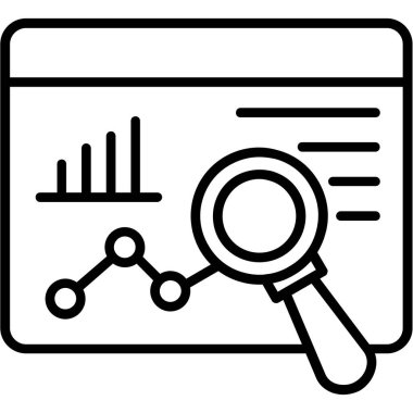 Analiz çizelgesi simgesi ana hat biçiminde