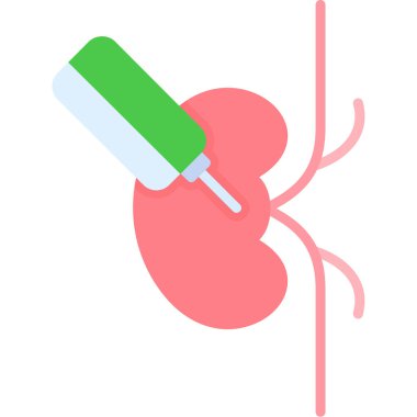 Böbrek. Web simgesi basit illüstrasyon