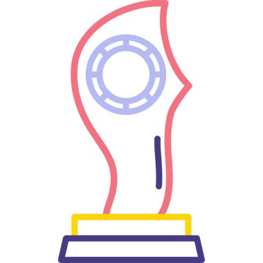 ödül kupasının modern simgesi, vektör illüstrasyonu