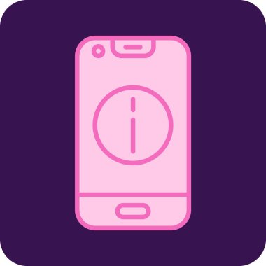 Cep telefonu. Web simgesi basit illüstrasyon