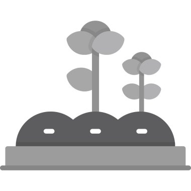 Ağaç simgesi. Web için gri illüstrasyon tasarımı.