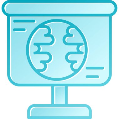 Haritalı bir monitörün vektör çizimi