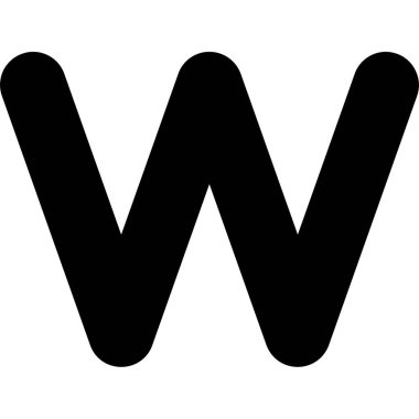 harf w vektör tasarımı