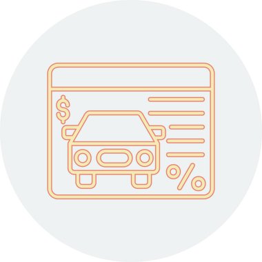 araba simgesi vektör illüstrasyonu