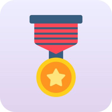 Madalya simgesi, vektör illüstrasyonu