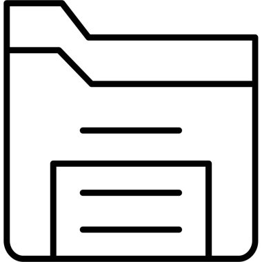 arşiv dosya belgesi simgesi ana hat biçiminde