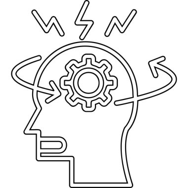 beyin fikri yenilik simgesi