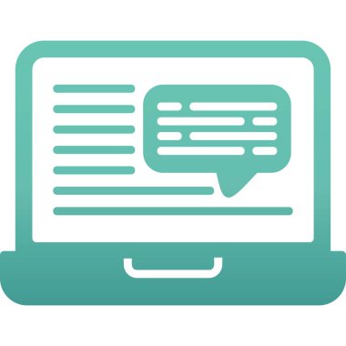 dizüstü bilgisayarla konuşma balonu