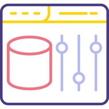 Web simgesi, basit vektör illüstrasyonu