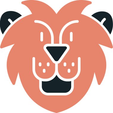 Aslan simgesi vektör illüstrasyonu