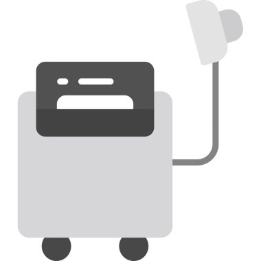 Demir vektör simgesi. Beyaz arkaplanda izole edilmiş basit vektör illüstrasyonu.