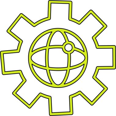 dişli simgesi vektör illüstrasyonu