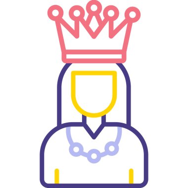 Crown modern simgesi, vektör illüstrasyonu