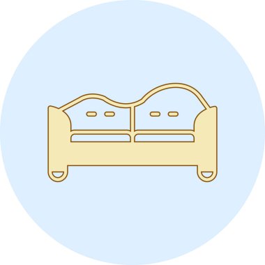 Kanepe. Web simgesi basit illüstrasyon