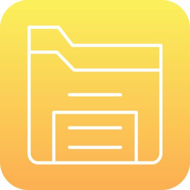 belge dosya dizini simgesi ana hat biçiminde