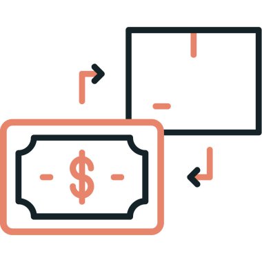 nakit dolar nakit ikonu doldurulmuş taslak biçimi