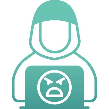 Modern b 'nin vektör illüstrasyonunda bir maskenin eksik simgesi