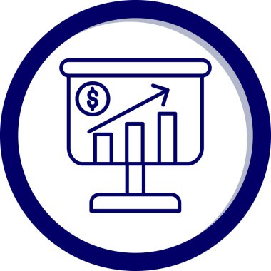 İş ve finans simgesinin vektör illüstrasyonu