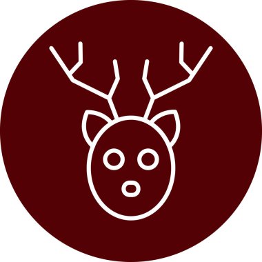 Moda biçimi izole edilmiş arka planda ren geyiği simgesi