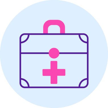 Bavul. Web simgesi basit illüstrasyon