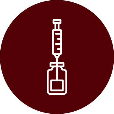 Şırınga simgesi, vektör illüstrasyonu