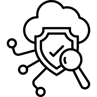 bulut veri simgesi, vektör illüstrasyonu